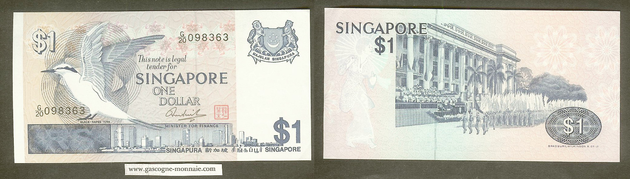 Singapore $1 1976 Unc